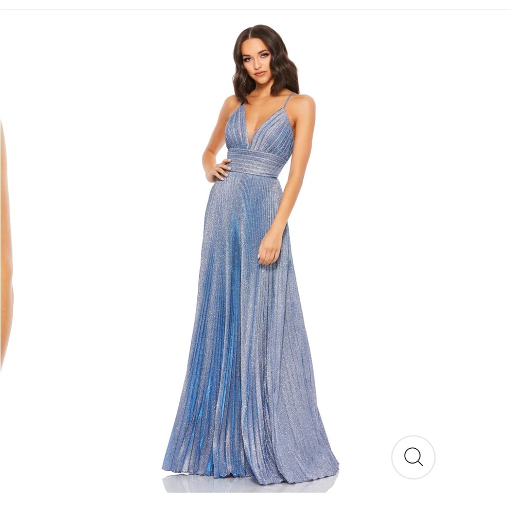 Macduggal dusty blue dress